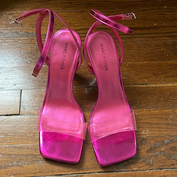 Marc Fisher Shoes Marc Fisher Lucite Cone Heel Sandals Poshmark